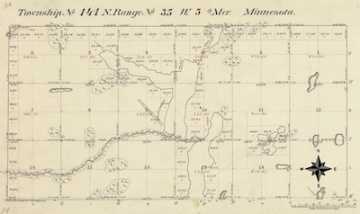 Early Arago Township 1879 plat