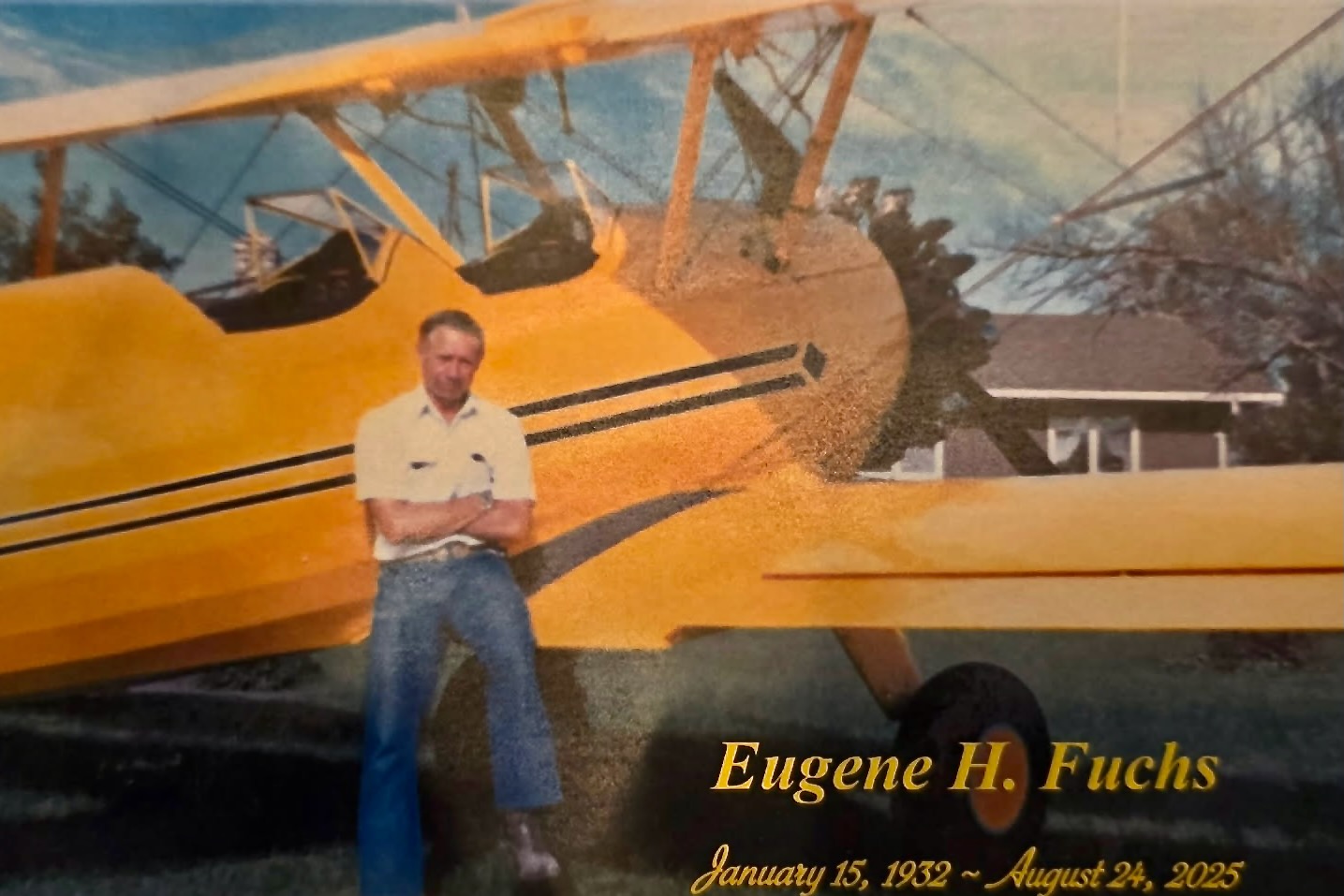 Gene Fuchs and his Stearman Gene Fuchs and his Stearman